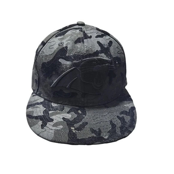 Carolina Panthers Black Camo Snapback Hat - Picture 1 of 8